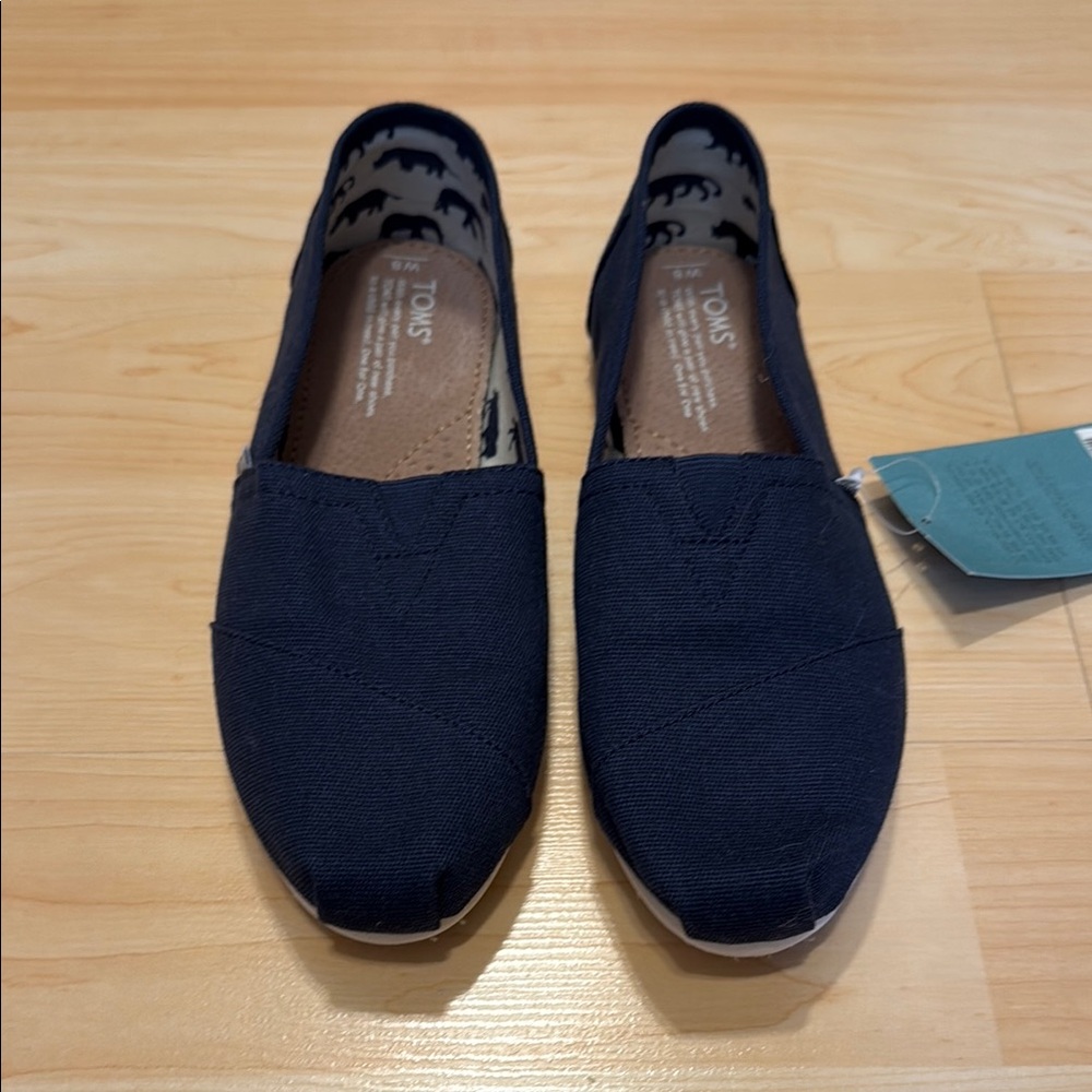 TOMS Navy Slip-On Shoes